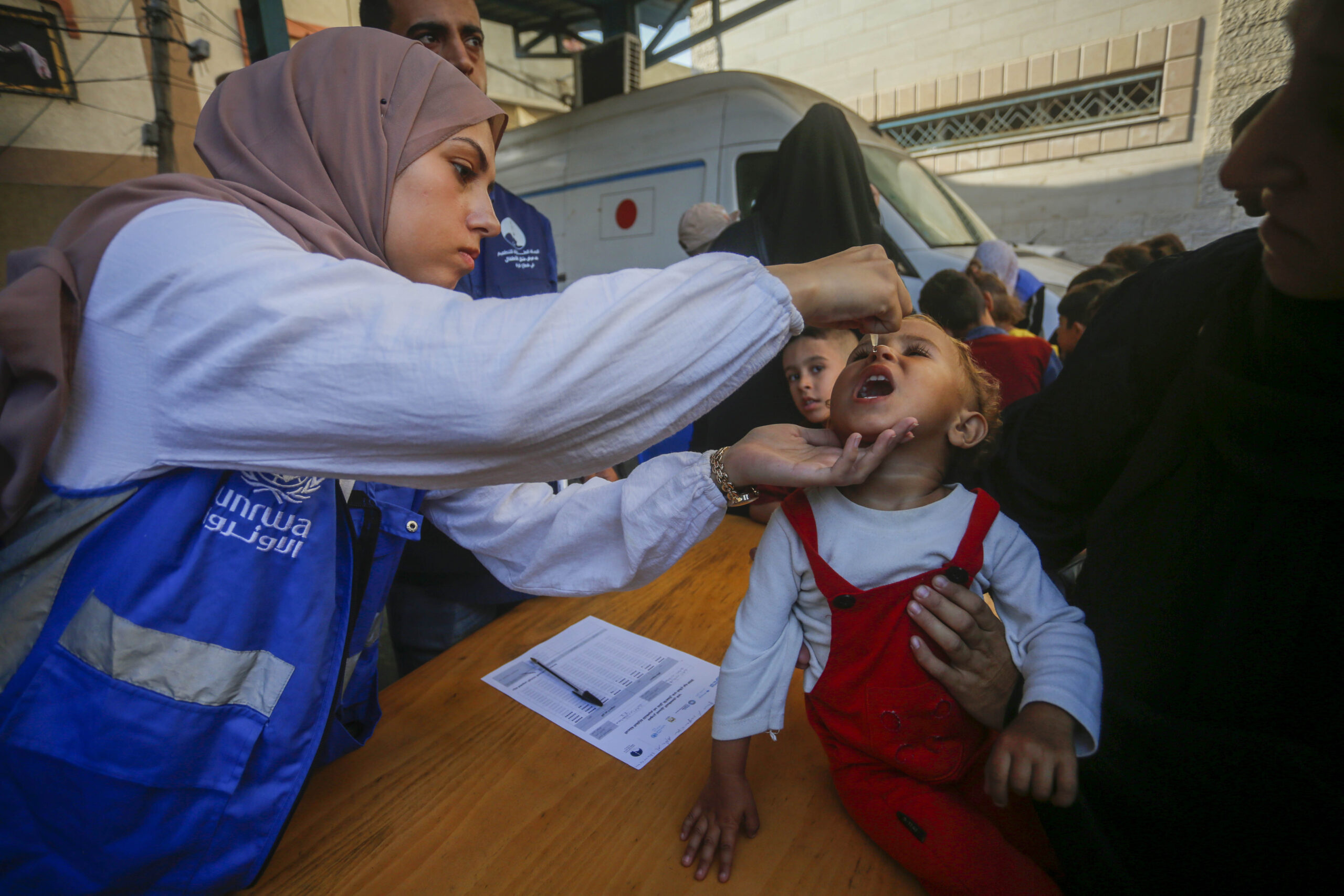 Vacunación en Gaza