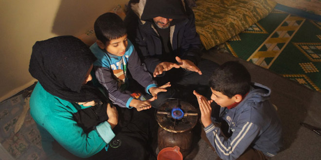 En Líbano, sin un refugio ante el frío