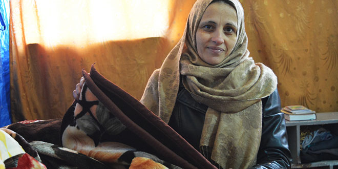 Myasar Othman perdió a su marido en Yarmouk y ahora, sola, saca adelante a sus 3 hijos