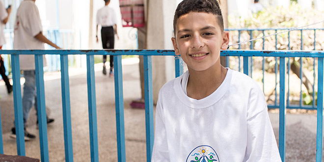 38 niños estudiantes refugiados de Cisjordania visitan Gaza gracias al Campamento de Verano de UNRWA