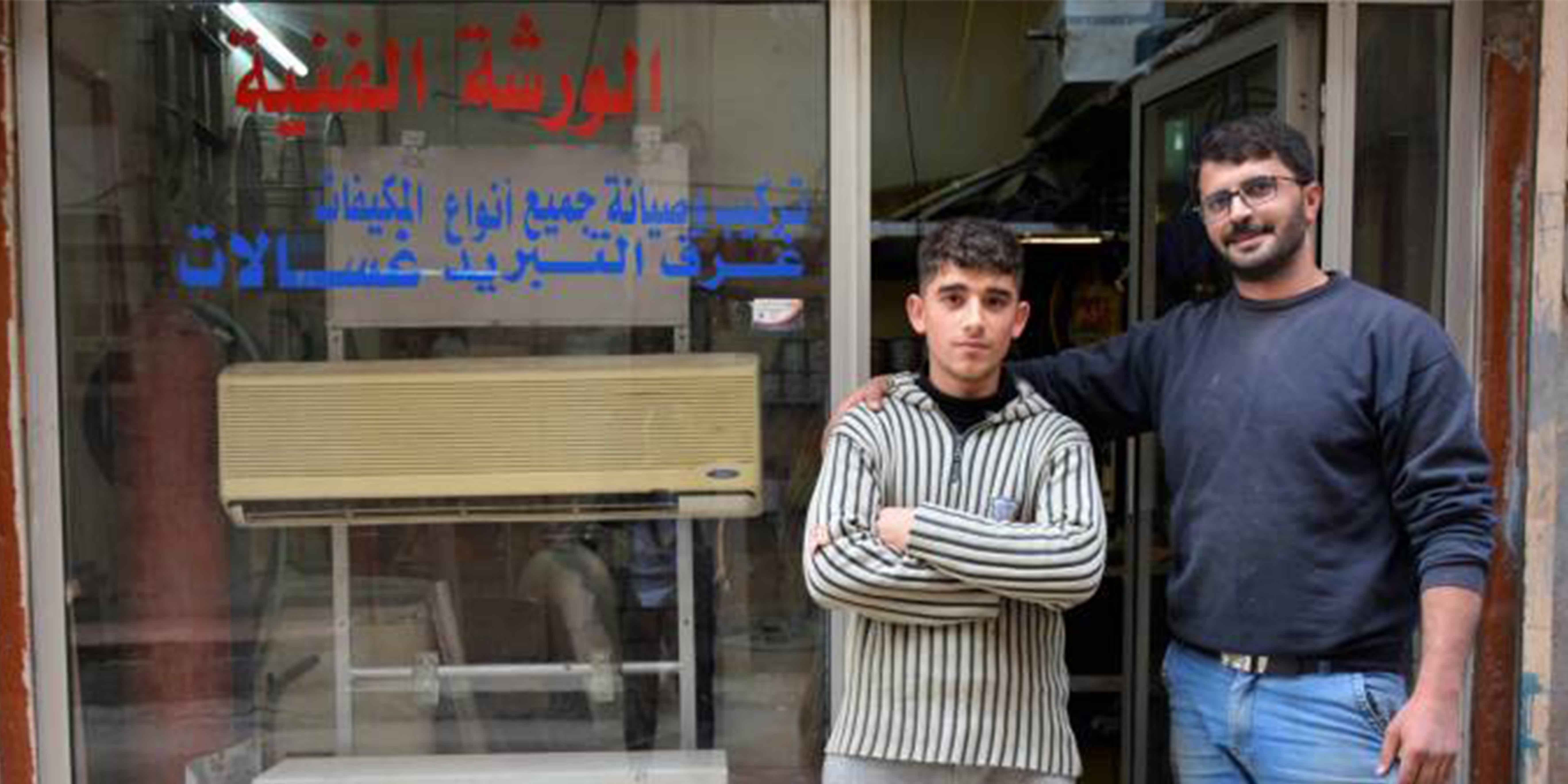 Mustafa es el tercer graduado del Centro de Formación de UNRWA que contrata Tala
