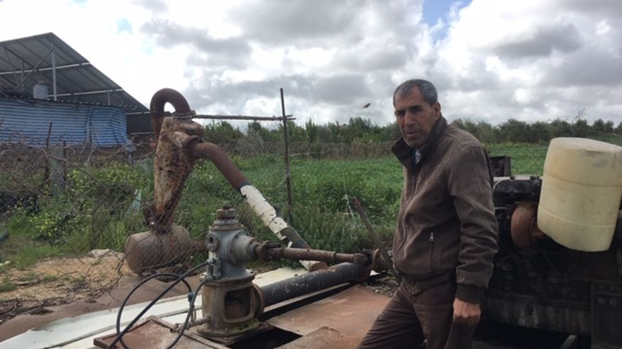 La vida sin agua de un agricultor en Gaza